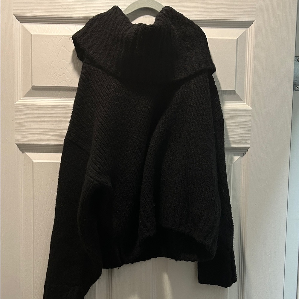 Pilcro Black Cowl Neck Sweater